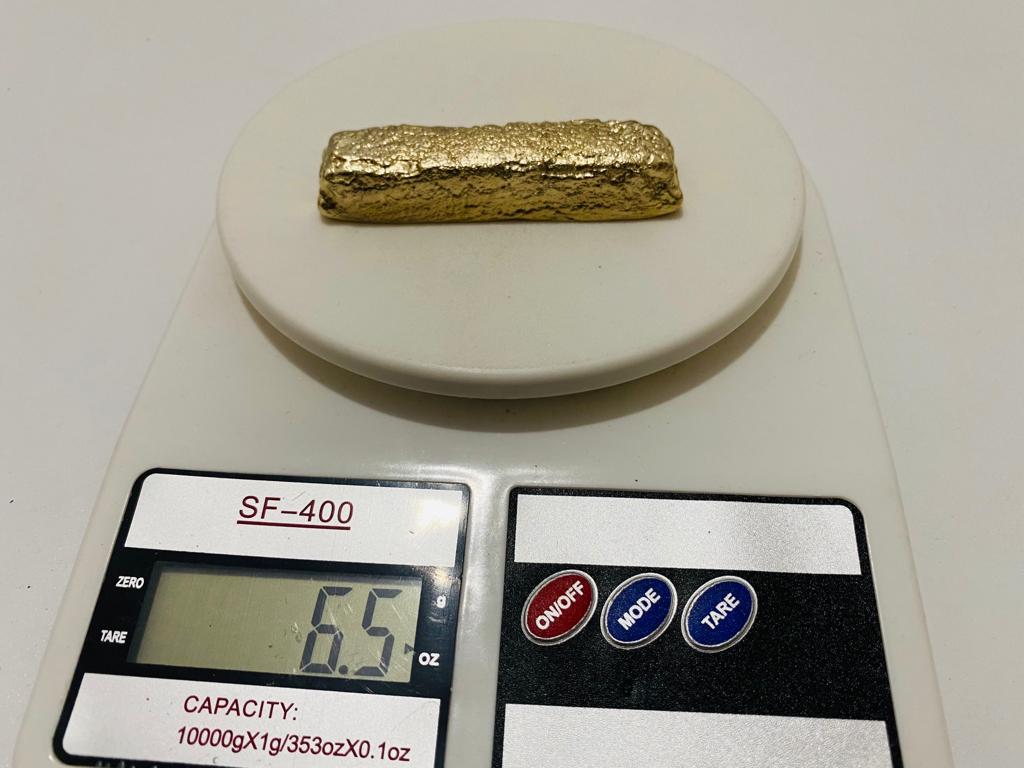 Ingot 6.5 Oz Nordic Gold Bar Hand Poured Casting