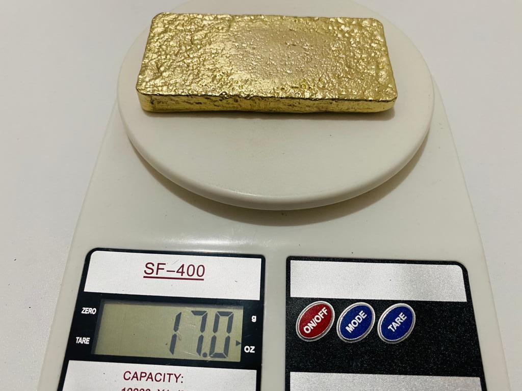 Ingot 17.0 Oz Nordic Gold Bar Hand Poured Casting