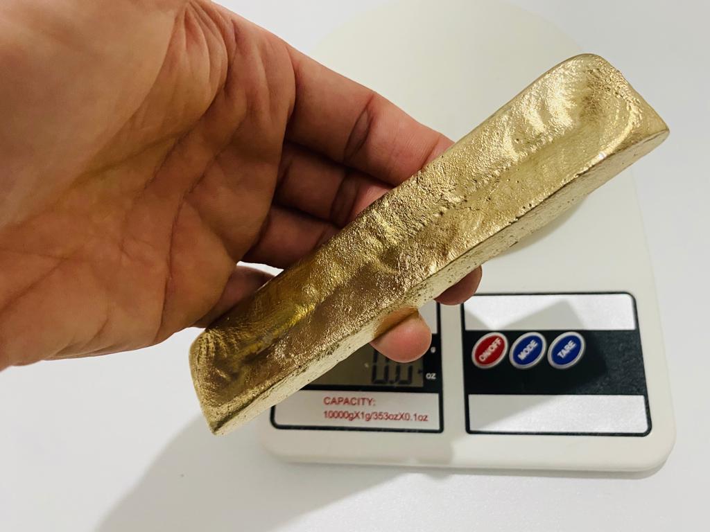 Ingot 11.3 Oz Nordic Gold Bar Hand Poured Casting
